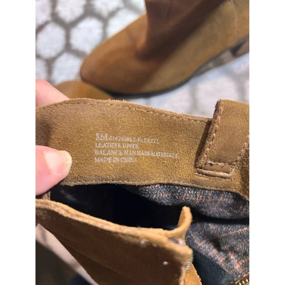 Sam Edelman Suede Ankle Boots in Chestnut
